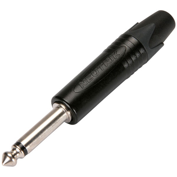 Main product image for Neutrik NP2X-BAG Plug 1/4" Mono Black/Silver 092-318
